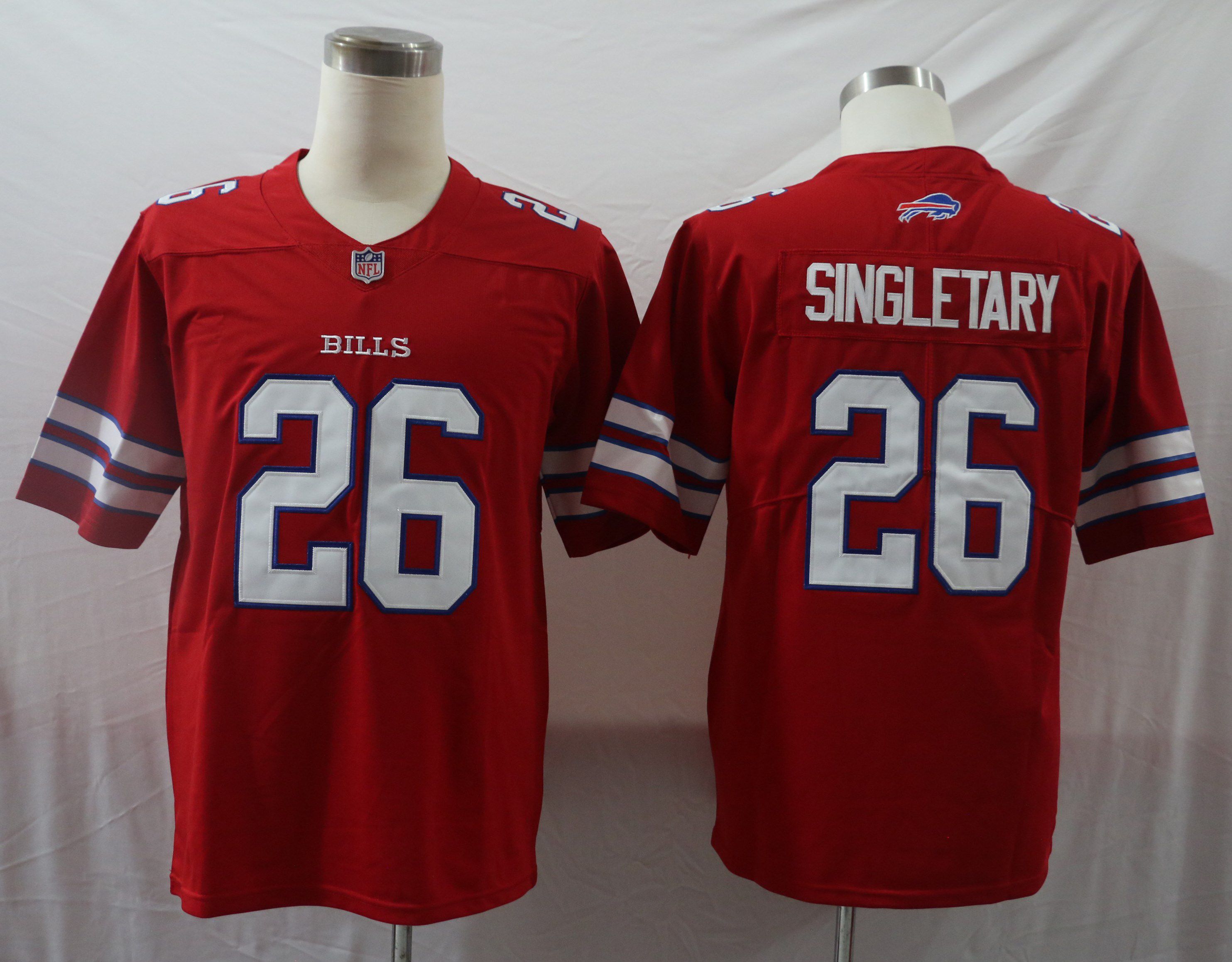 Men Buffalo Bills #26 Singletary Red Vapor Untouchable Limited 2020 Player NFL Jersey